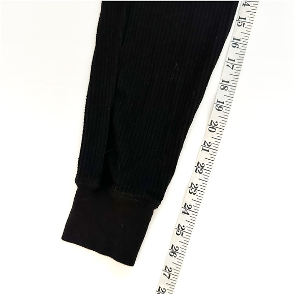 Zyia Jogger Pants Small Black Soft Ribbed Full Length Drawstring Pockets - Picture 10 of 11